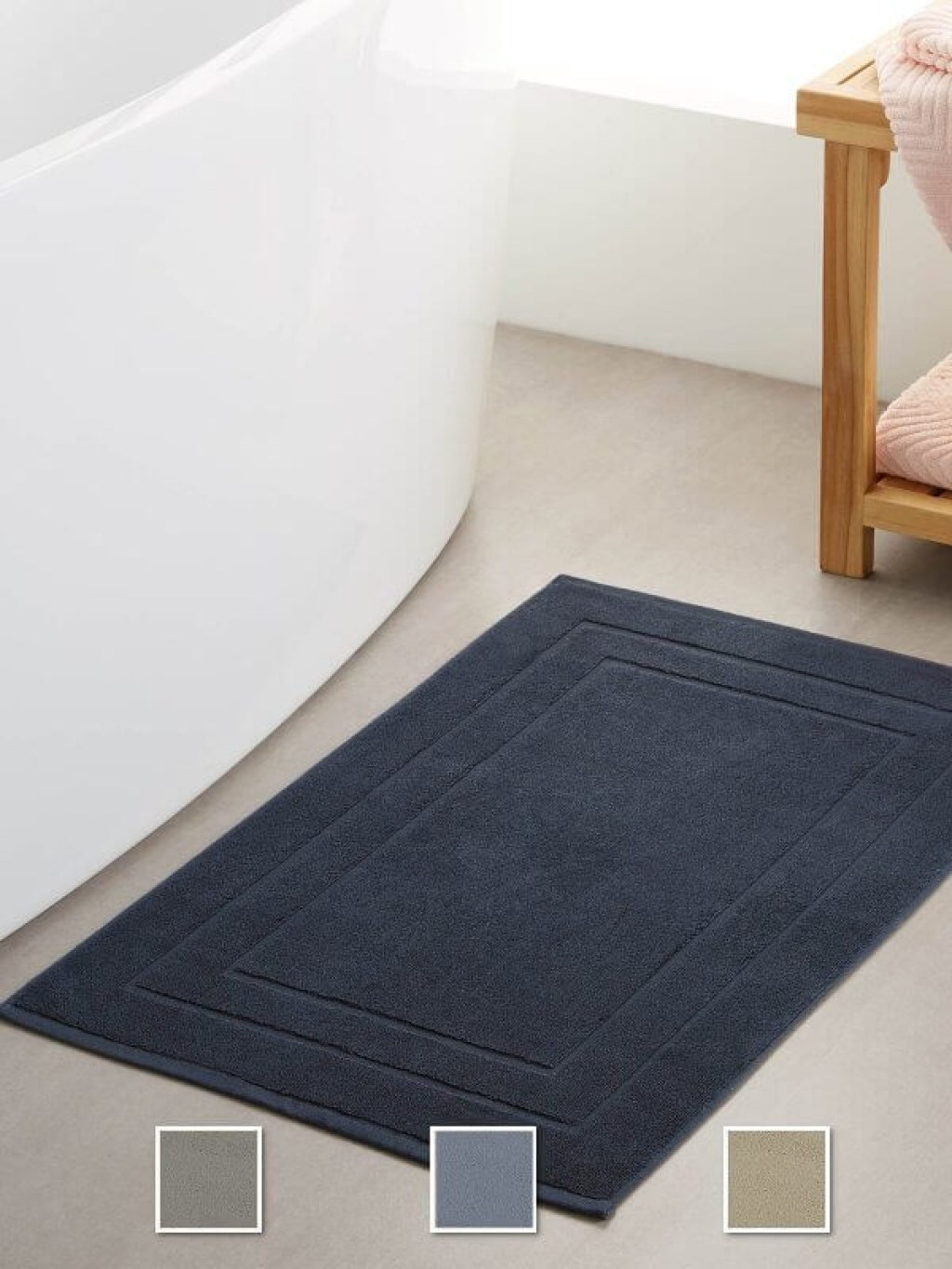 Πατάκι Μπάνιου Ξενοδοχείου Βαμβακερό 700gsm 50x75 | Γαρύφαλλο - Λευκά Είδη